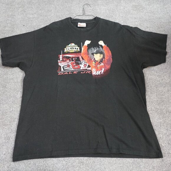 Chase Other - Dale Earnhardt Jr T-shirt XL Black Daytona 500 Double Sided Nascar 2004 Vintage